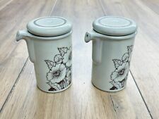 VINTAGE PAIR OF HORNSEA OIL JUG DISPENSERS LANCASTER VITRAMIC CORNROSE PATTERN