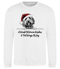 COCKAPOO Christmas Dog Sweatshirt Adults Kids Woof Wishes Jumper Xmas Sweater