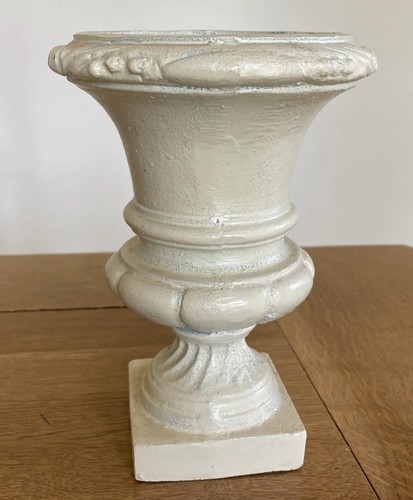 Small cast iron urn - iron, painted