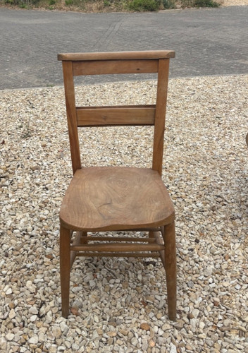 Old wooden chapel chair with - chair,