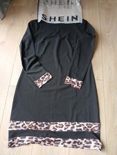 New Black Leppard Print Dress Size Meduiim Slighty Stretchy