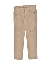 MASON'S Mens Slim Cargo Trousers IT 54 2XL W40 L35  Beige Cotton AJ13
