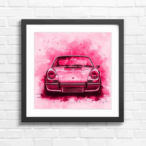 Classic silver porsche 911 - silver,