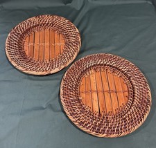 2 Round 13” Woven Rattan