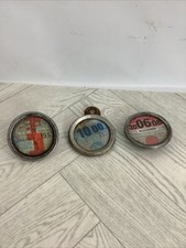 Vintage Motorcycle Tax Discs With Holders Y2K, 2008 & 1959 @hc#G