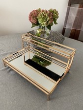 Beautify Rose Gold Mirrored Glass Makeup / Perfume Display - New