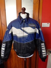 Vintage Yamaha Leather Paddock Jacket With Removable Liner Size Large UK 42/44