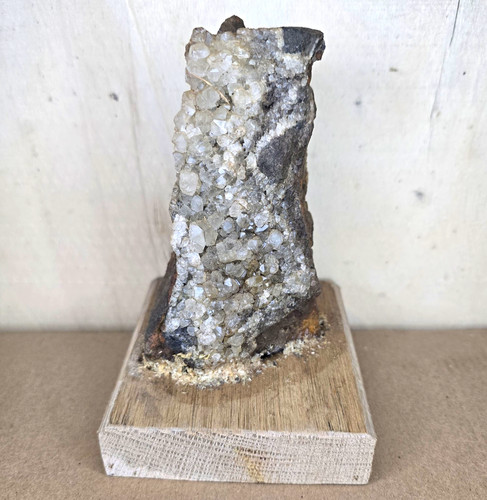 Quartz crystal cluster rock - quartz, on