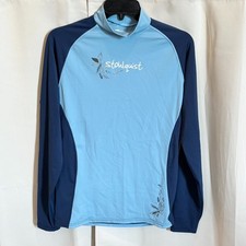 Stohlquist Womens Rashguard Top Size XL Blue Stretch Beachy Surf Floral 18744