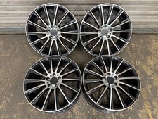 Mercedes 19” Wider Rear AMG Turbine Style Alloy Wheels 5x112 Grey Polished