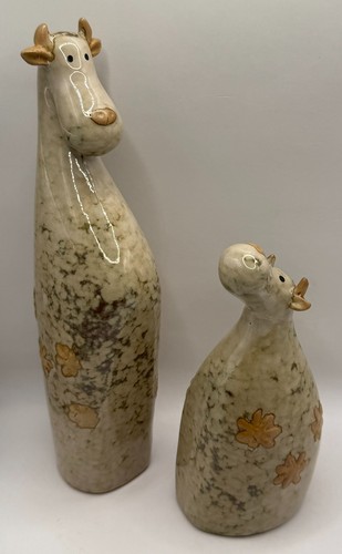 Two novelty ceramic cow - novelty,