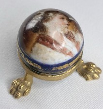 Antique Vintage Porcelain Hand Decorated Gilt Bottle Stopper Cane Handle +Stand