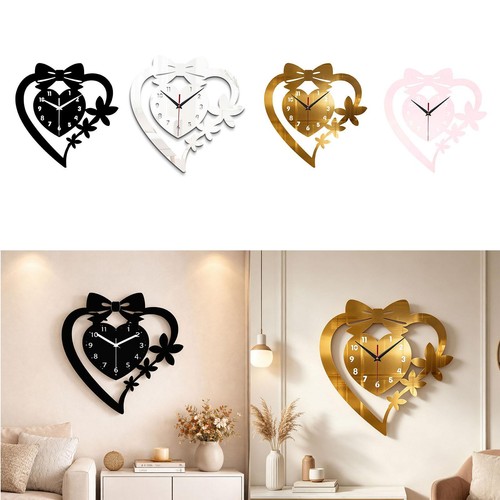 Unusual heart shape wall clock - heart,