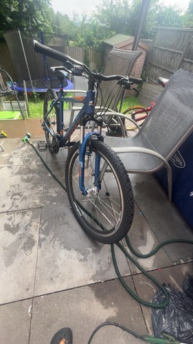 Mountain bike black and blue - bike,