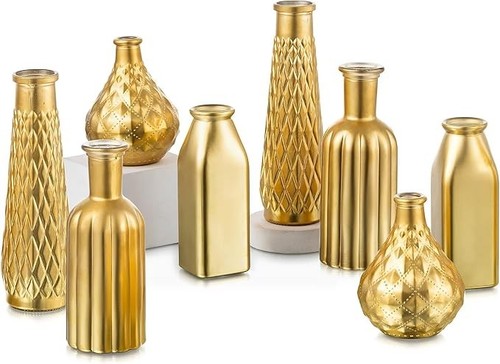 Glasseam gold vases - 8,