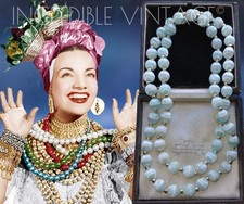 Vintage Aqua Silk Beads