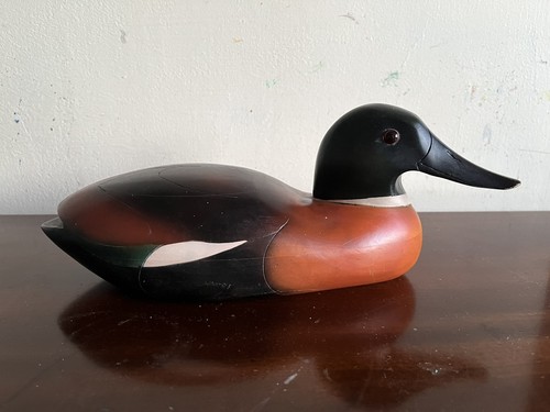 Wooden carved duck - wooden,