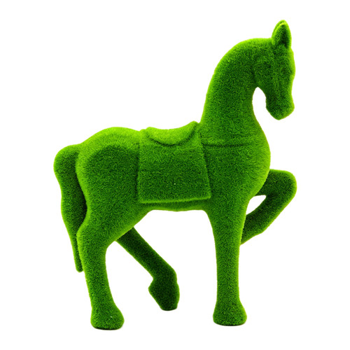Resin flocked horse - flocked,