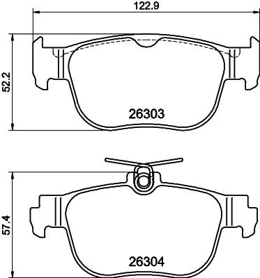 Mintex rear brake pad - mintex,