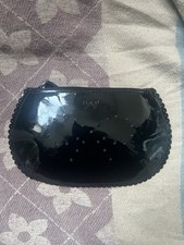 Anya Hindmarch Women’s Black Patent Purse Clutch Bag Wallet Coin Holder NEW