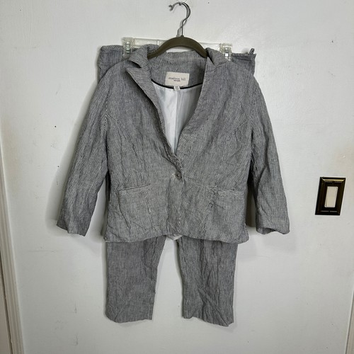 Women pinstripe suit set - suit,
