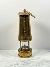 Miners Brass Safety Lamp 22cm