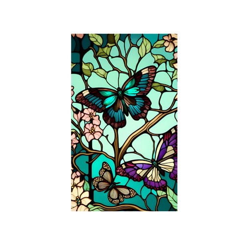 Window film floral bird - window,