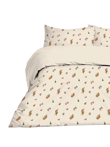 Autumn fruits gingham - autumn,