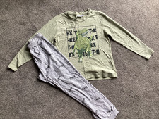 Boys Zara Dinosaur khaki grey pjs 9-10 years good condition