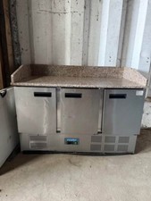 Polar G-Series 3 Door Counter Fridge with Granite Work Top 368Ltr - CL109