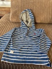 Jasper Conran Junior J Boys Blue Striped Hoodie ,  Zip neck,   4-5