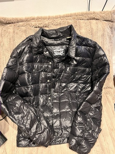 Shiny nylon quilted - quilted, denim