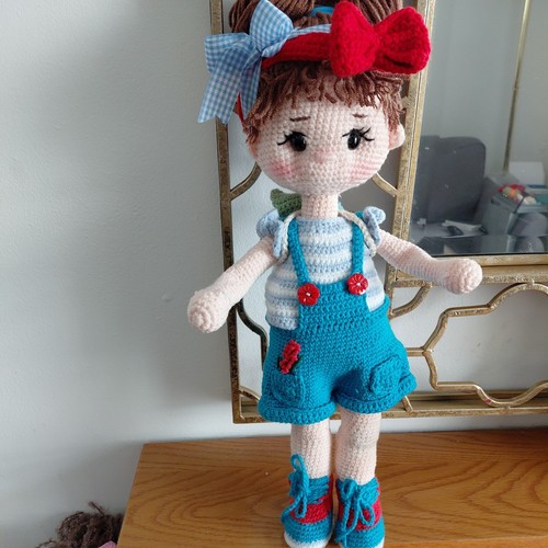 Crochet wired rosie doll with - crochet,