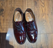 Loake Of England Men's Leather Derby Shoes Size 8 In a Burgundy Red Colour  VGC