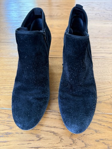 Gabor black leather suede - leather,