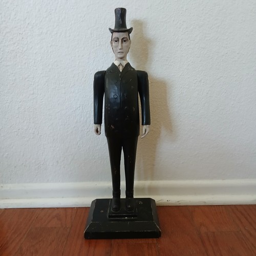 Antique folk art hand carved - hand,