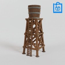 Frontier town water tower - town,