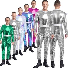 Men Alien Robot Costume Long