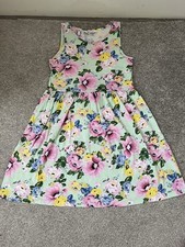 H&M Girls Cotton Floral Summer Dress Age 8-10