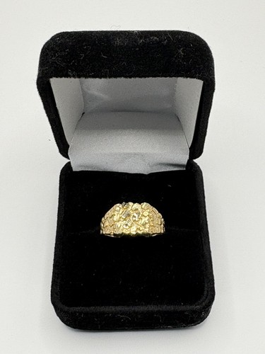 10k solid gold nugget men - 10k, men's