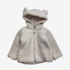 Marks And Spencer, Cream Teddy Bear Ears Fleece Hoodie, 18-24 Months 107385/2