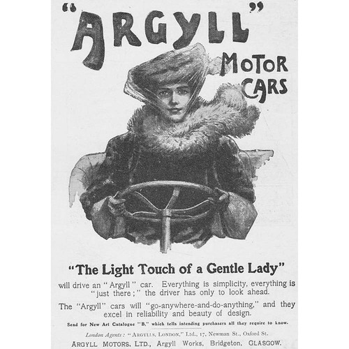 Argyll motor cars glasgow lady - argyll,