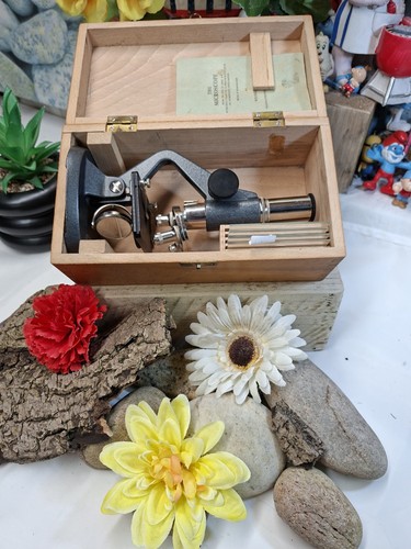 Vintage microscope with - vintage,