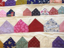 Beach Hut Handmade patchwork Lap Quilt