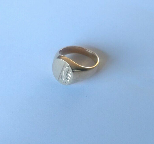 9ct gold half engraved - 9ct,