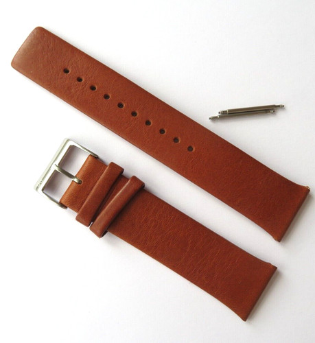 Watch strap leather brown - watch,