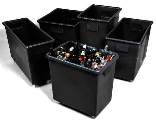 Black bar bottle bin portable - bar,