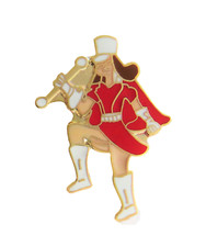 Majorette Baton Twirling Red Pin Badge
