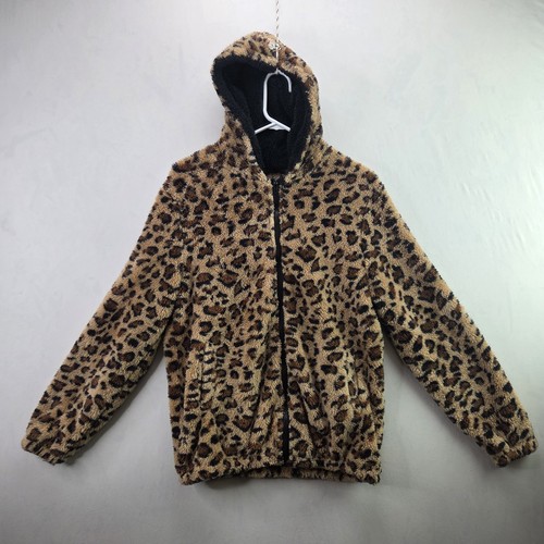 Leopard print sherpa jacket - leopard,