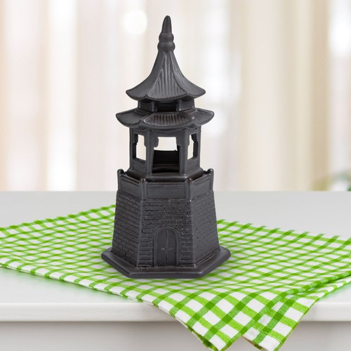 2pcs brown ceramic pavilion - 2pcs,